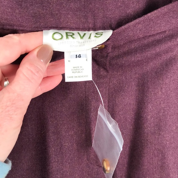 Orvis sz 14 plum purple wool trousers flat front - Picture 6 of 8